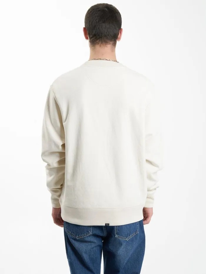 Mens Steadfast Oversize Crew Unbleached Thrills Sweaters and Fleece