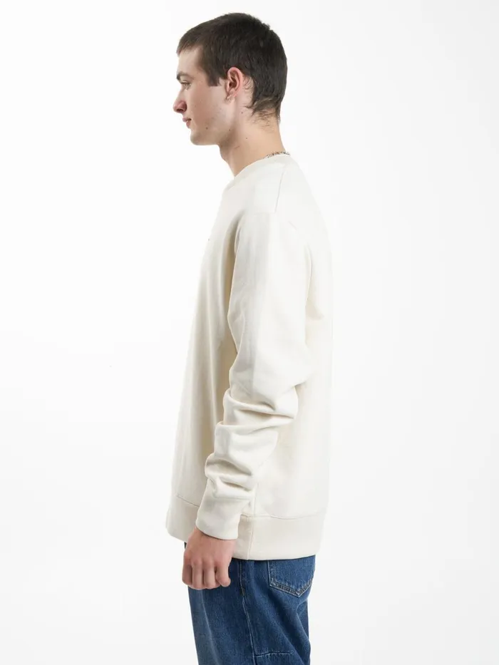 Mens Steadfast Oversize Crew Unbleached Thrills Sweaters and Fleece