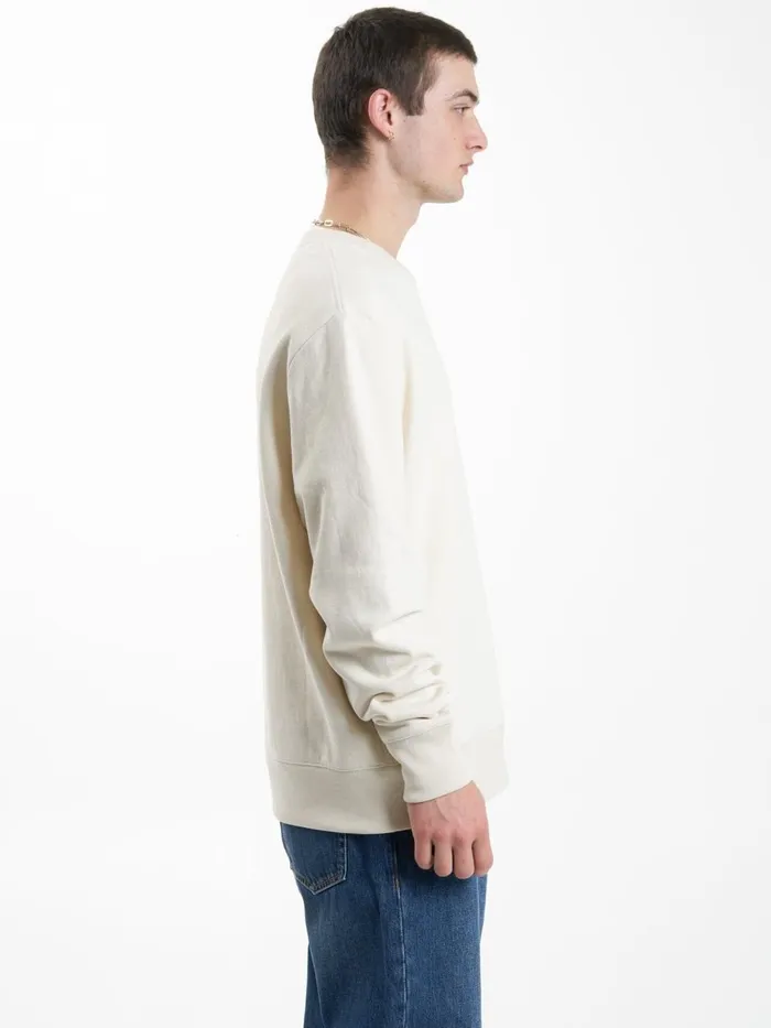 Mens Steadfast Oversize Crew Unbleached Thrills Sweaters and Fleece