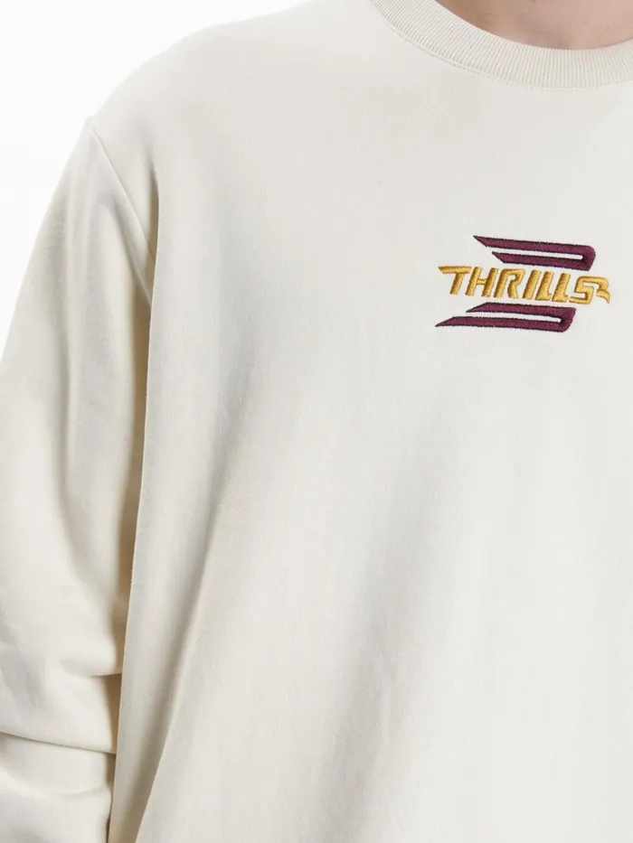 Mens Steadfast Oversize Crew Unbleached Thrills Sweaters and Fleece