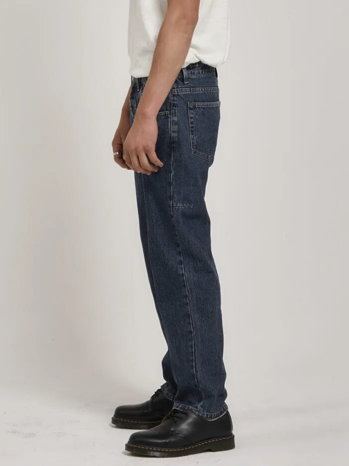Mens Straight Line Denim Jean Worn In Blue Thrills Denim