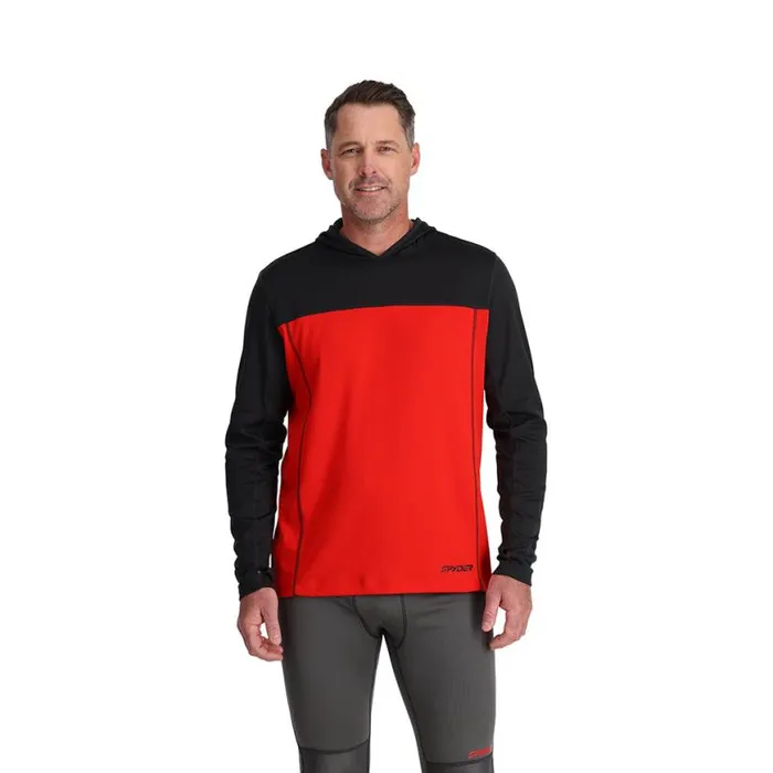 Mens Stretch Charger Hoodie Volcano Spyder Layers