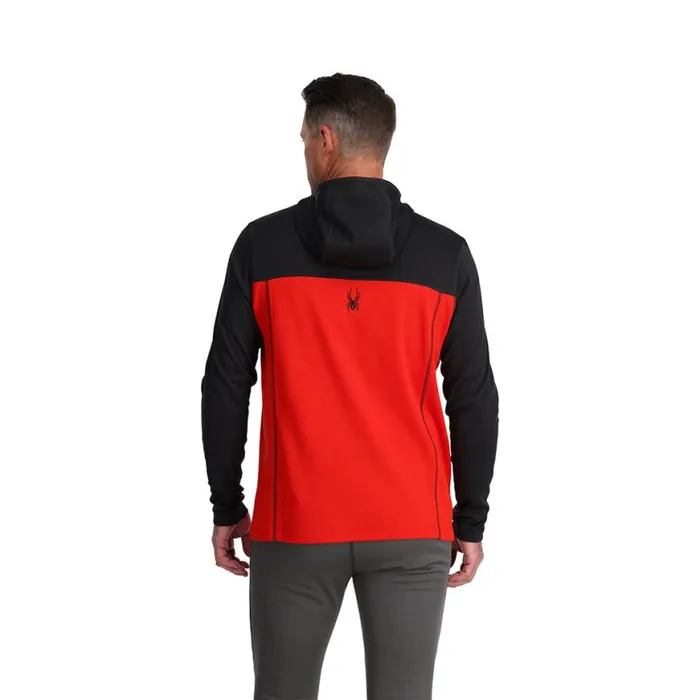 Mens Stretch Charger Hoodie Volcano Spyder Layers