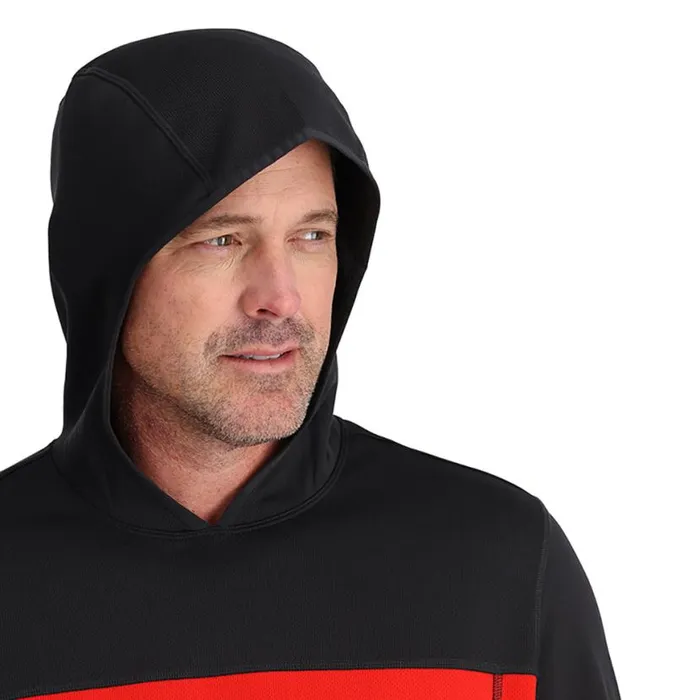 Mens Stretch Charger Hoodie Volcano Spyder Layers