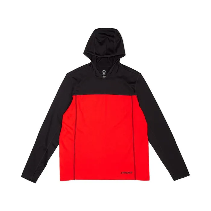 Mens Stretch Charger Hoodie Volcano Spyder Layers