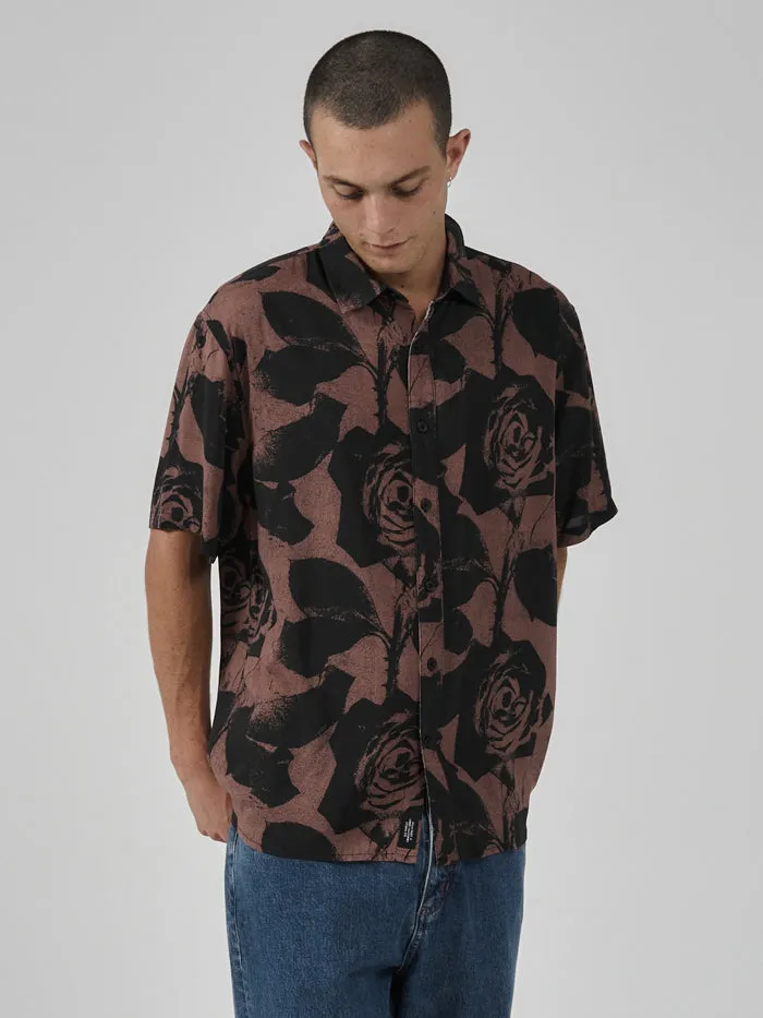 Mens The Paradox Of Paradise Bowling Shirt Black Thrills Shirts