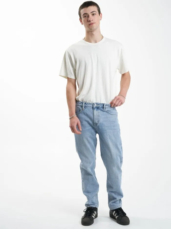 Mens Unchopped Denim Jean Endless Blue Thrills Denim