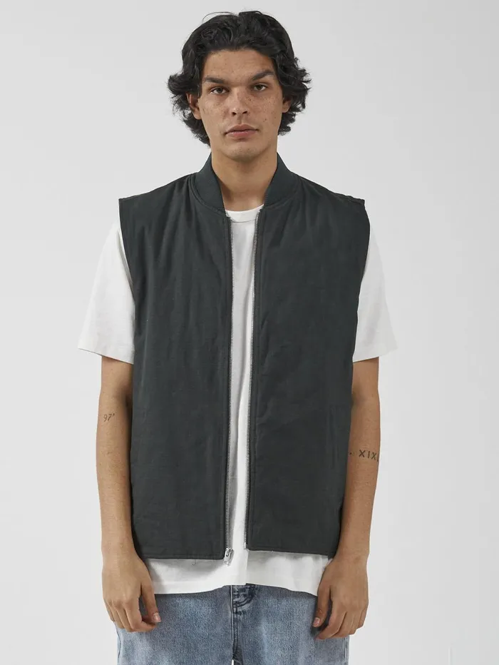 Mens Union Vest Oil Green Thrills Jackets