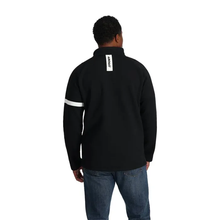 Mens Wengen Bandit Full Zip Black Spyder Fleece