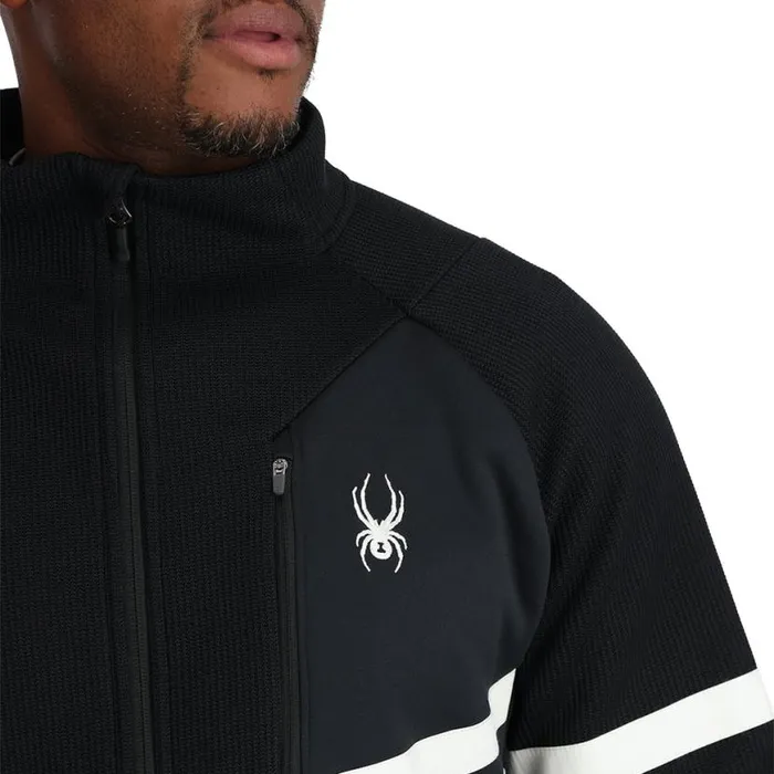 Mens Wengen Bandit Full Zip Black Spyder Fleece
