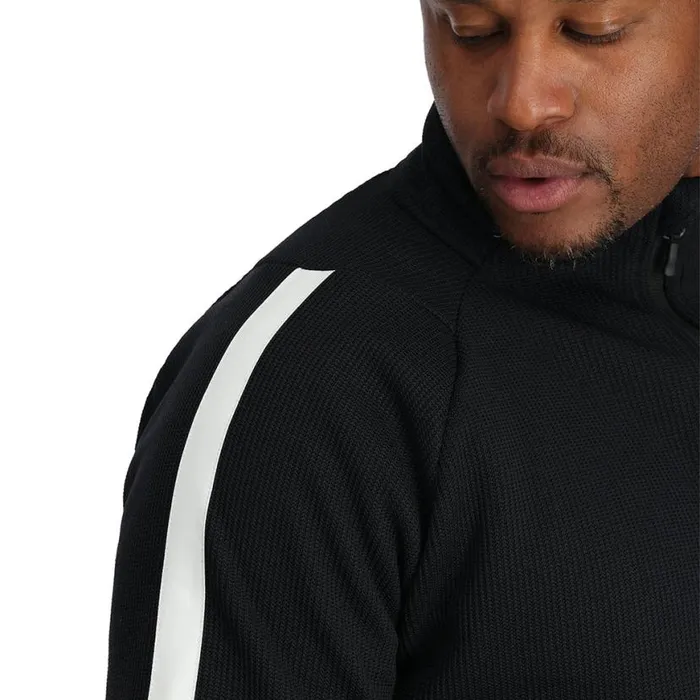 Mens Wengen Bandit Full Zip Black Spyder Fleece