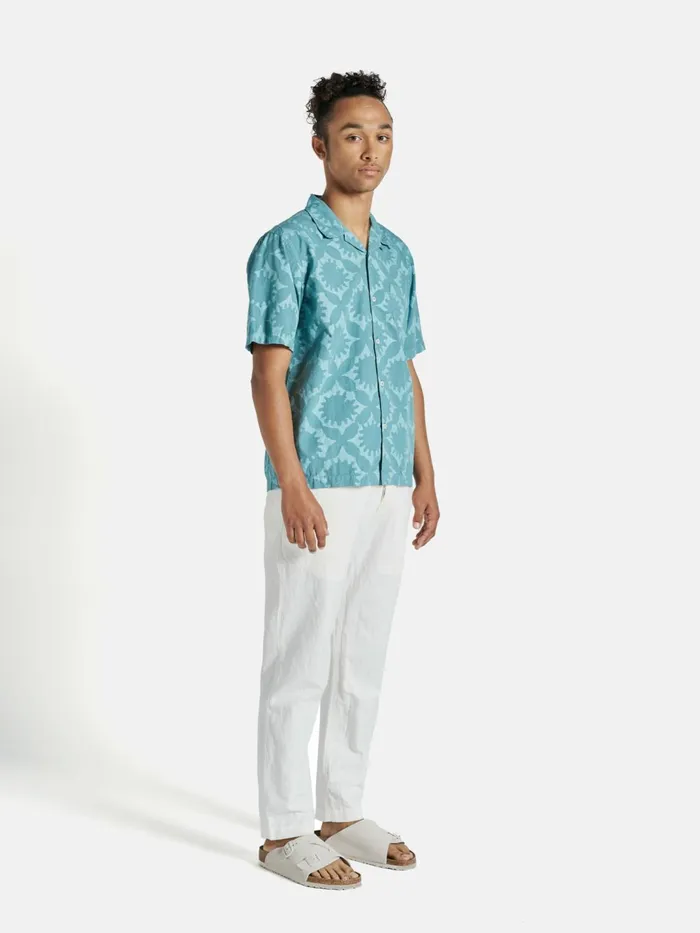 Military Chino In Ecru Linen Slub Weave Men Universal Works Trousers