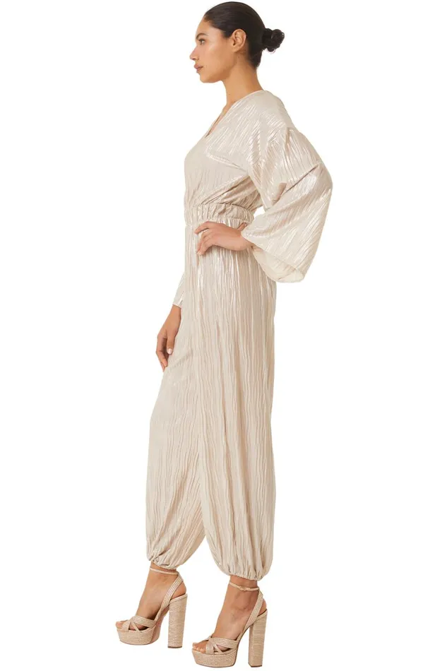 MISA Los Angeles AMINA JUMPSUIT Mother Of Pearl Women Dresses