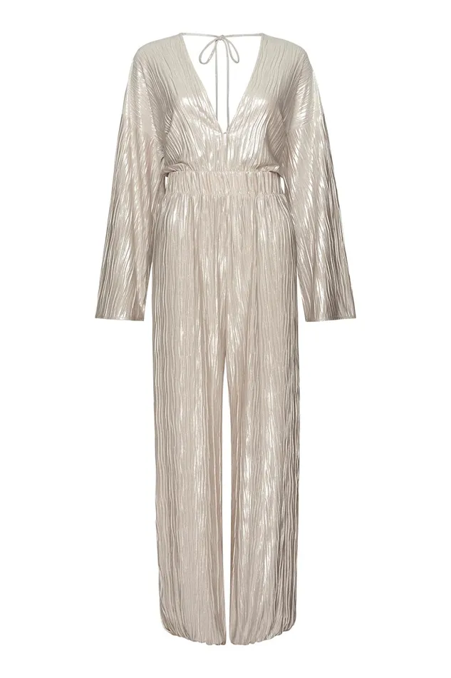 MISA Los Angeles AMINA JUMPSUIT Mother Of Pearl Women Dresses