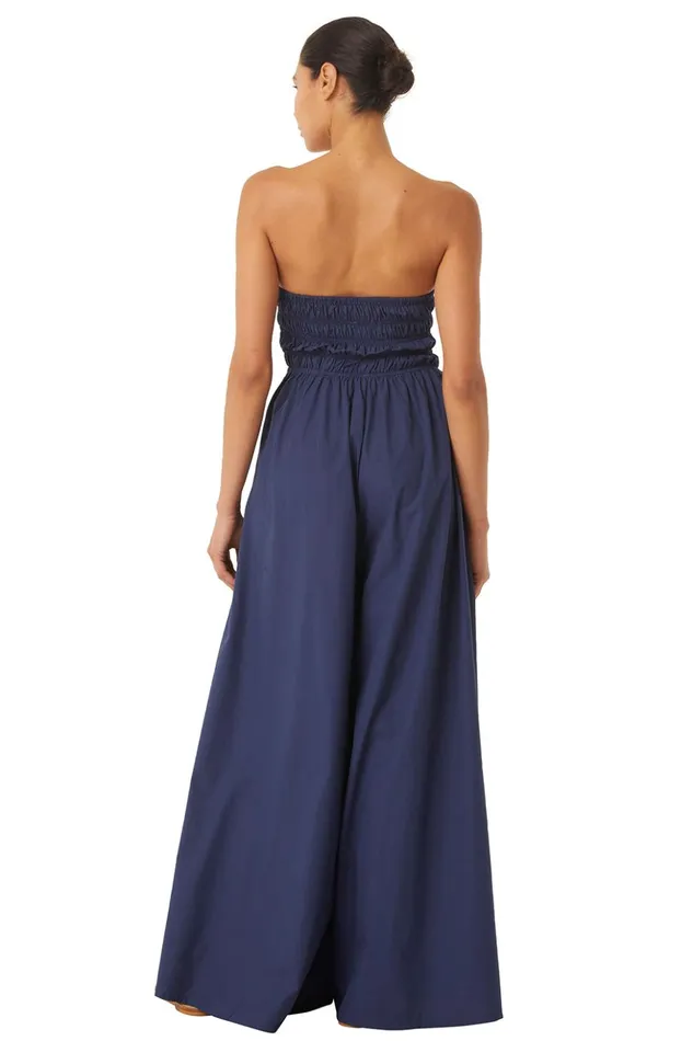 MISA Los Angeles ANDREA JUMPSUIT Sand Solid Poplin Women Dresses