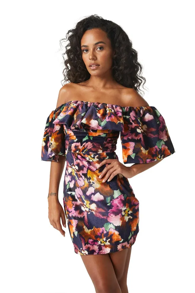 MISA Los Angeles ANETTA DRESS Libra Fleur Velvet Women Dresses