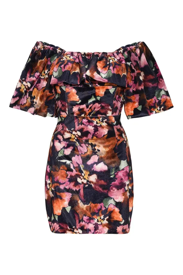 MISA Los Angeles ANETTA DRESS Libra Fleur Velvet Women Dresses