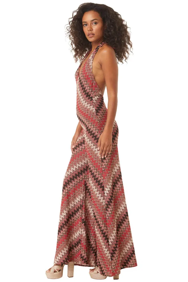 MISA Los Angeles ANYA JUMPSUIT Winter Chevron Women Dresses