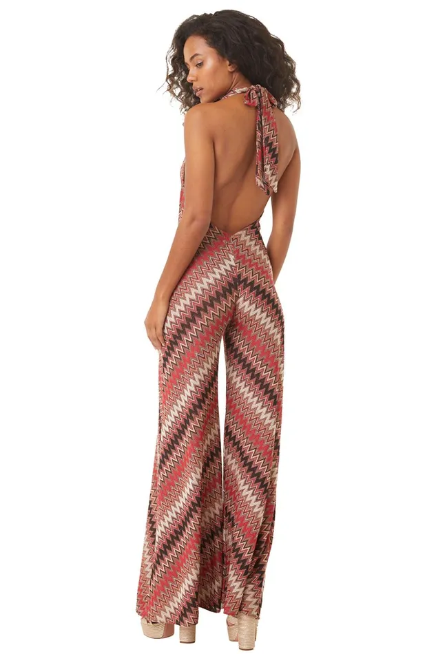 MISA Los Angeles ANYA JUMPSUIT Winter Chevron Women Dresses