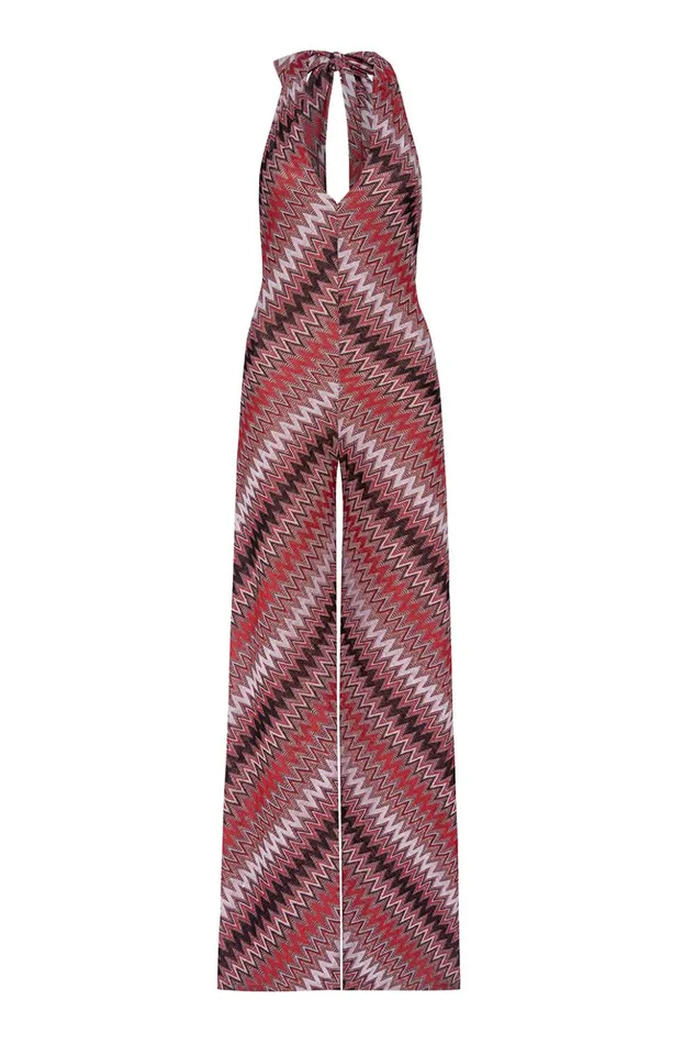 MISA Los Angeles ANYA JUMPSUIT Winter Chevron Women Dresses