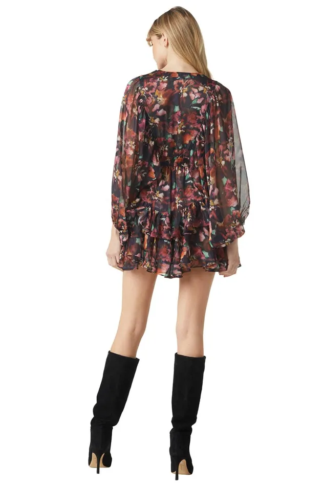 MISA Los Angeles JOLENE DRESS Libra Fleur Chiffon Women Dresses