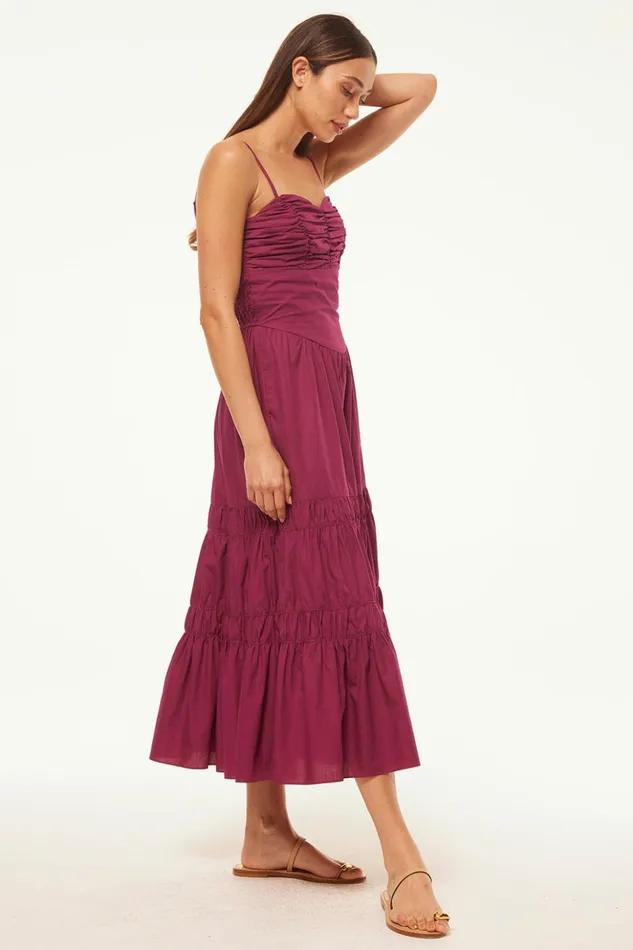MISA Los Angeles RULA DRESS Orchid Cotton Poplin Women Dresses