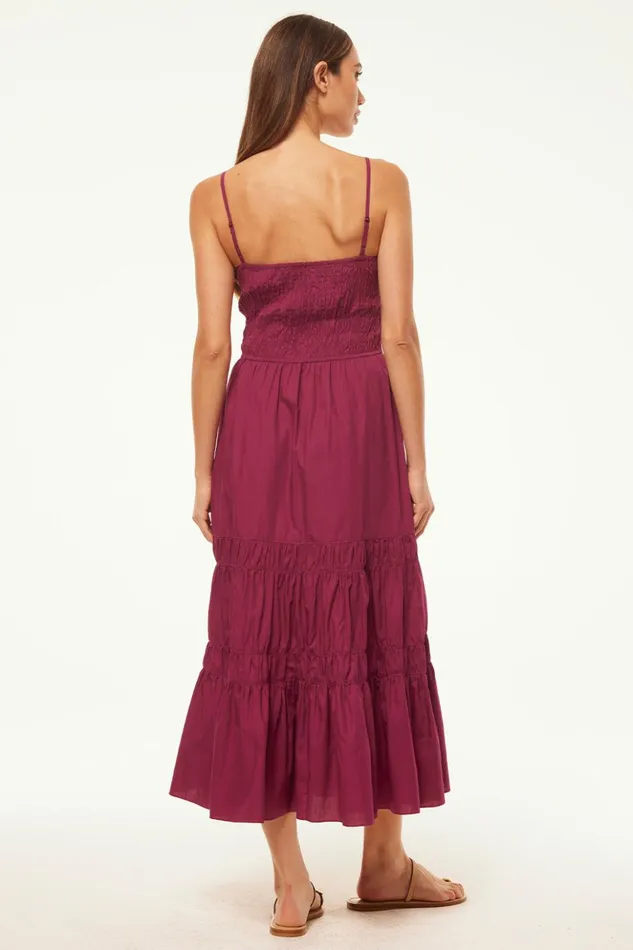 MISA Los Angeles RULA DRESS Orchid Cotton Poplin Women Dresses