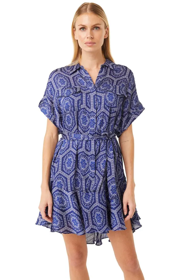 MISA Los Angeles VIENNA DRESS Lapis Tile Women Dresses