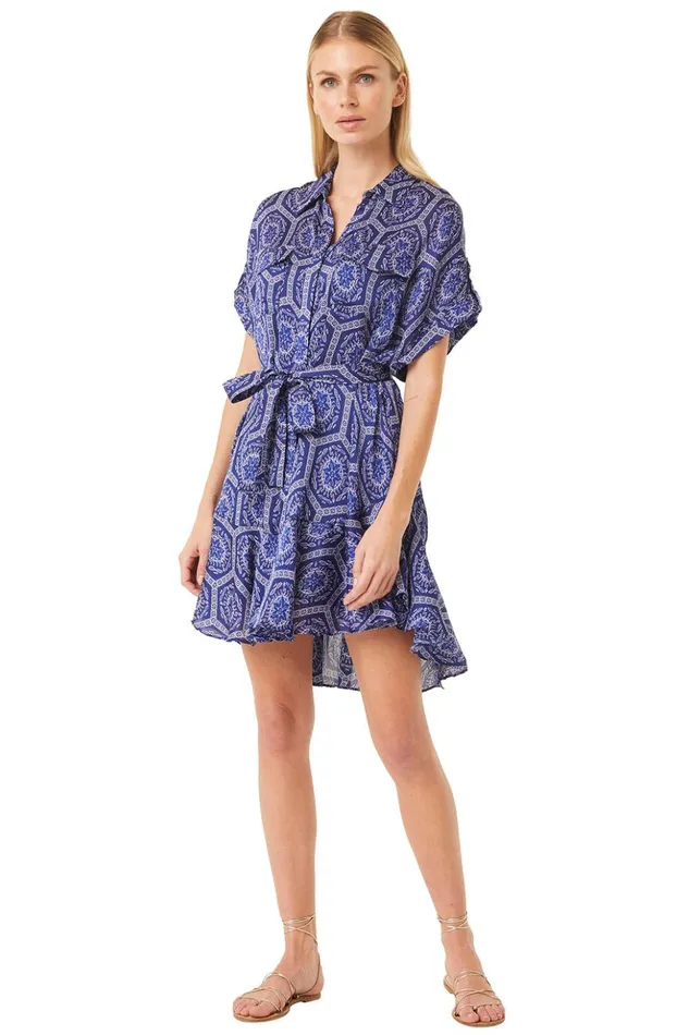MISA Los Angeles VIENNA DRESS Lapis Tile Women Dresses