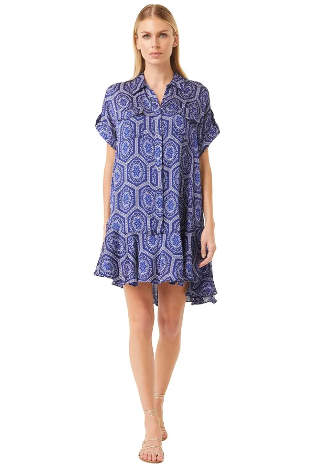 MISA Los Angeles VIENNA DRESS Lapis Tile Women Dresses