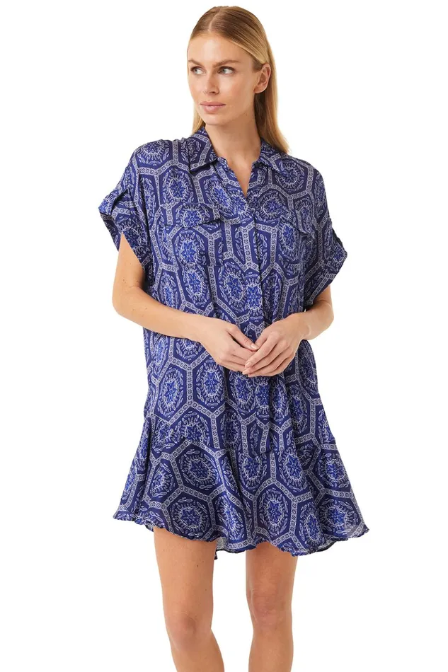 MISA Los Angeles VIENNA DRESS Lapis Tile Women Dresses