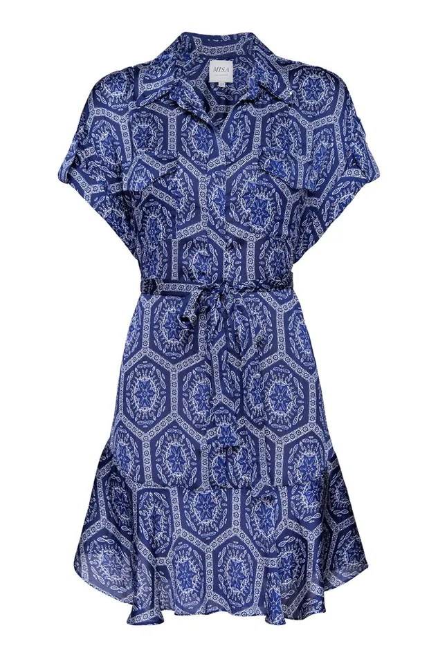 MISA Los Angeles VIENNA DRESS Lapis Tile Women Dresses