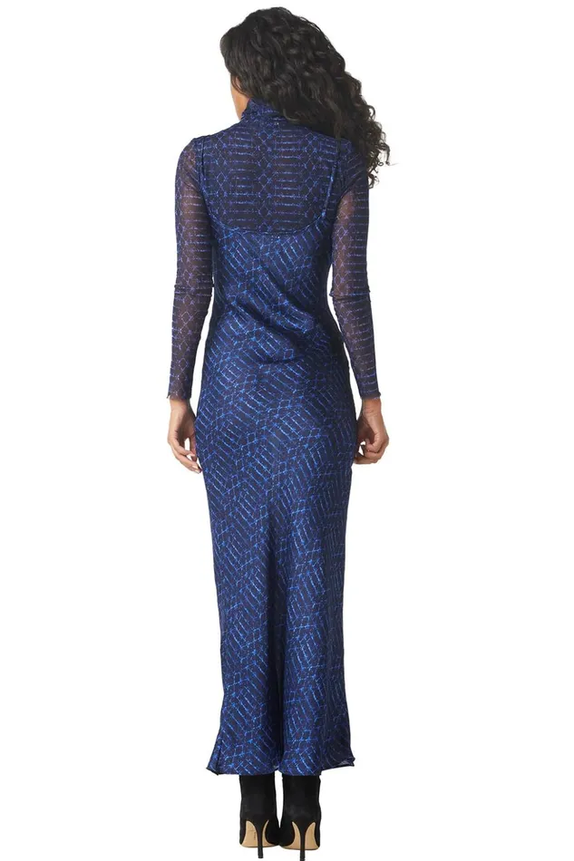 MISA Los Angeles ZIA DRESS Midnight Shibori Women Dresses