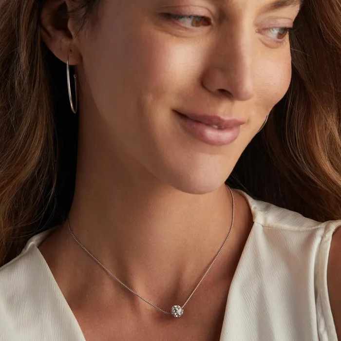 Necklaces Women Alex And Ani Fireball Necklace Crystal Silver