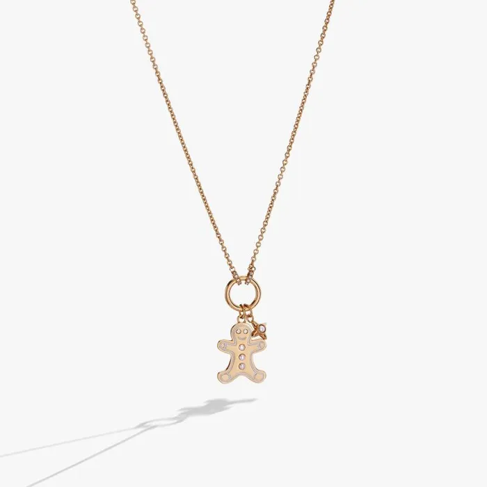 Necklaces Women Alex And Ani Gingerbread Charm Necklace Shiny Gold