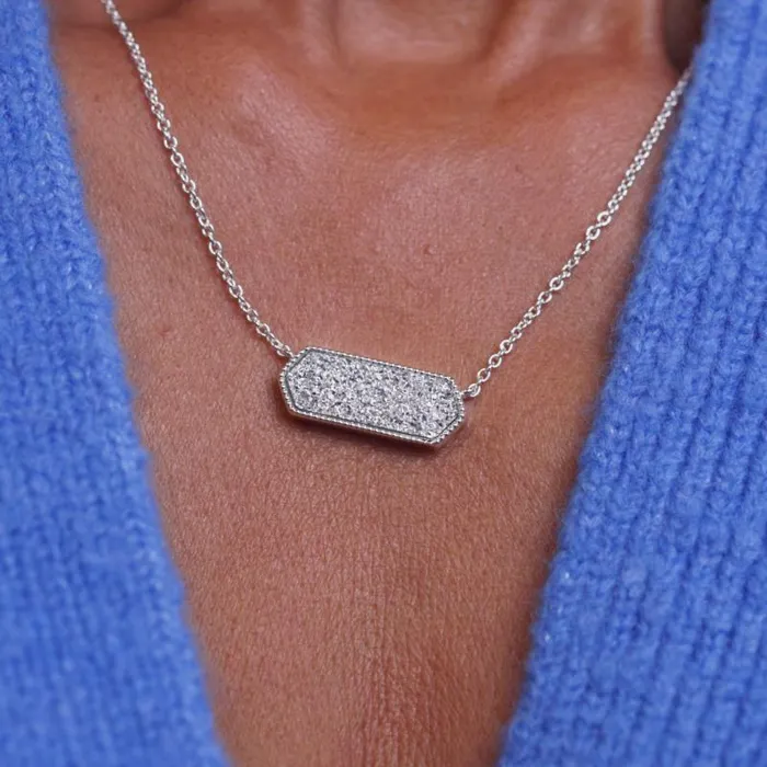Necklaces Women Alex And Ani Glitter Druzy Pendant Necklace Silver Silver