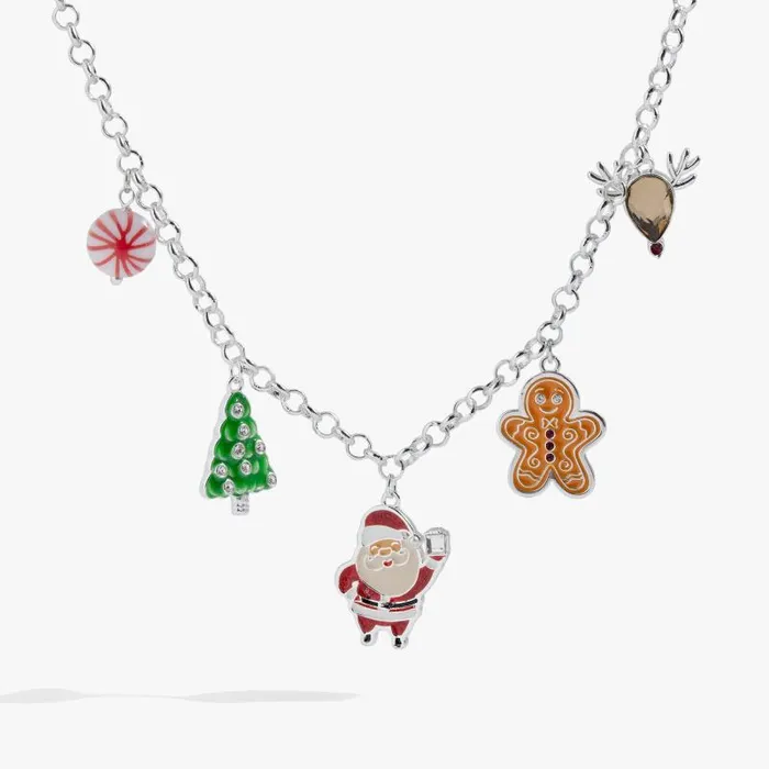 Necklaces Women Alex And Ani Holiday Charm Necklace Shiny Silver