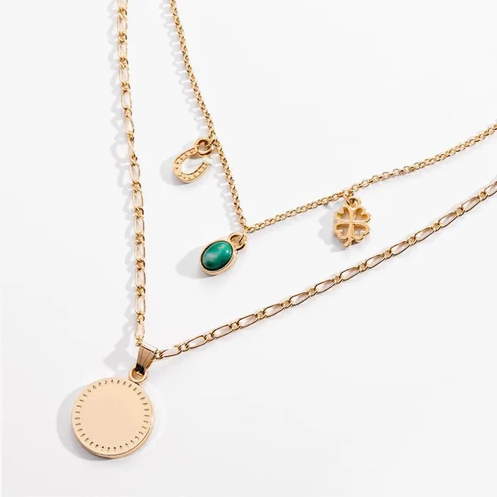 Necklaces Women Alex And Ani Luck Prosperity MultiCharm Layered Necklace Gold