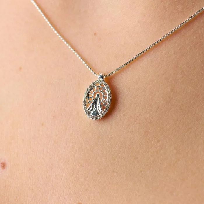 Necklaces Women Alex And Ani Mother Mary Charm Necklace Silver