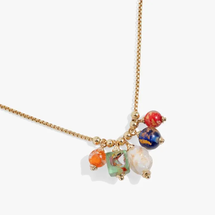 Necklaces Women Alex And Ani Murano Beads Slider Necklace Gold
