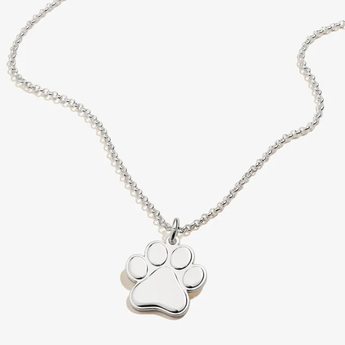 Necklaces Women Alex And Ani Paw Print Charm Necklace 21039039 Silver