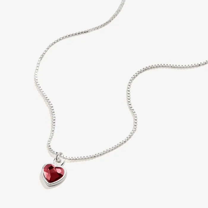 Necklaces Women Alex And Ani Scarlet Heart Necklace January Birthstone Silver
