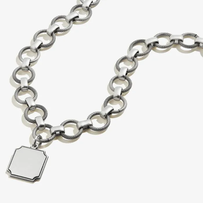 Necklaces Women Alex And Ani Square Charm Chunky Chain Necklace 20039039 Rafaelian Silver