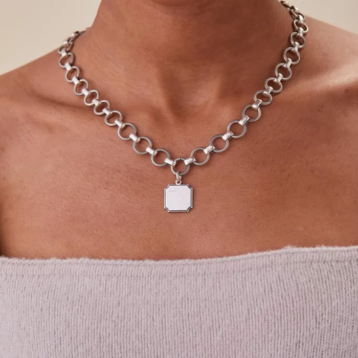 Necklaces Women Alex And Ani Square Charm Chunky Chain Necklace 20039039 Rafaelian Silver