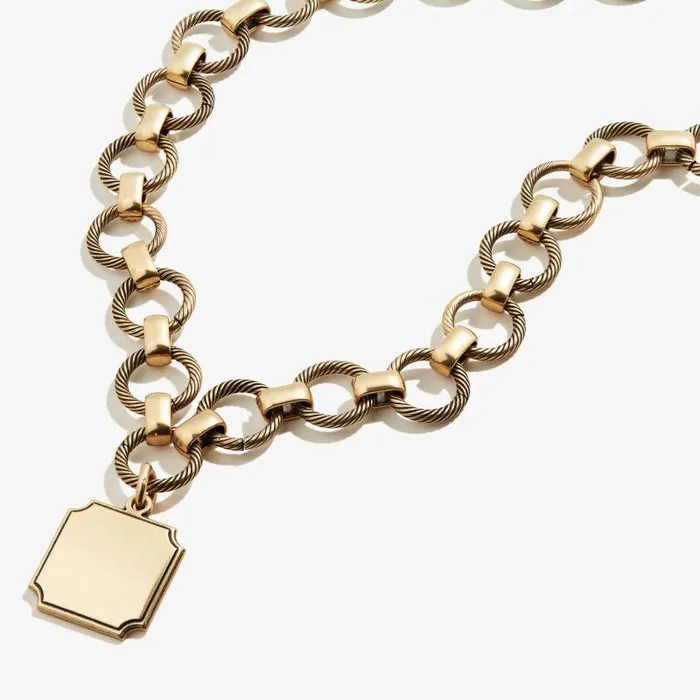 Necklaces Women Alex And Ani Square Charm Chunky Chain Necklace 20039039 Rafaelian Silver