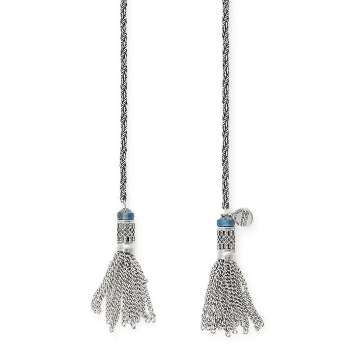 Necklaces Women Alex And Ani Twisted Rope Tassel Wrap Necklace Rafaelian Silver