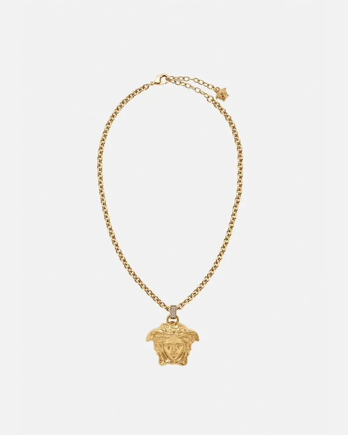 Necklaces WomenMen Versace Crystal La Medusa Necklace Gold