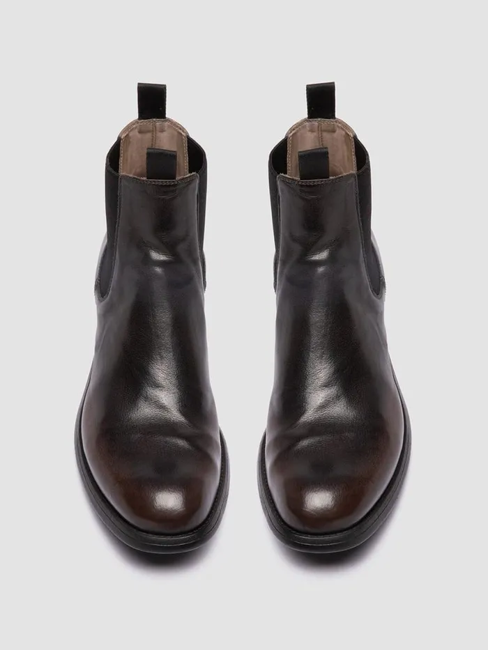 Officine Creative Boots and Ankle Boots CHRONICLE 002 Supernero Black And Brown Leather Chelsea Boots 8211 Men Officine Creative Boots and Ankle Boots CHRONICLE 002 Supernero Black And Brown Leather Chelsea Boots 8211 Men