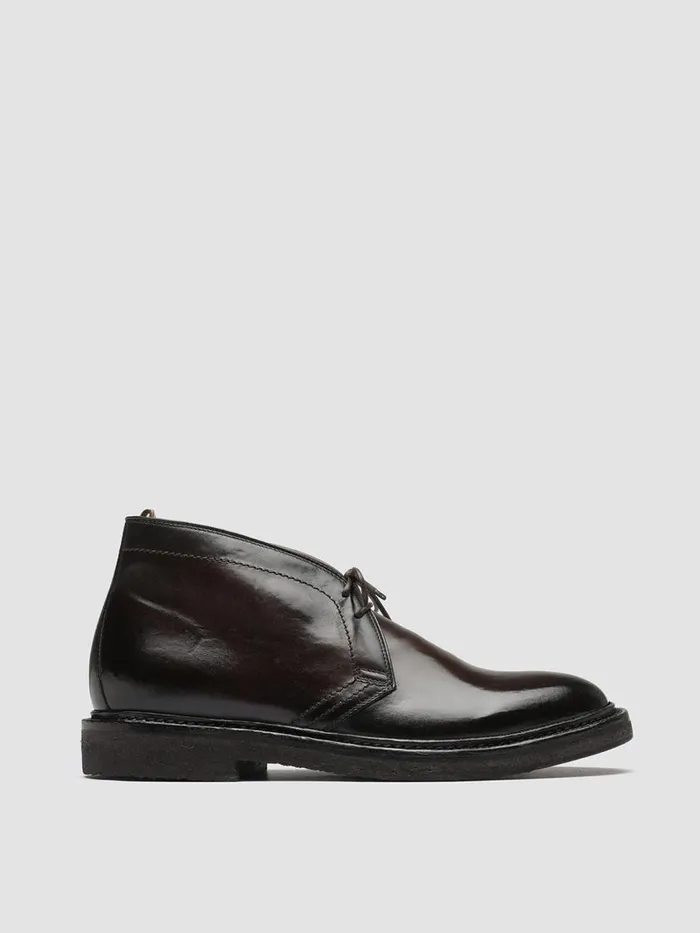 Officine Creative Boots and Ankle Boots HOPKINS CREPE 106 Ebano Brown Leather Lace Up Boots 8211 Men Officine Creative Boots and Ankle Boots HOPKINS CREPE 106 Ebano Brown Leather Lace Up Boots 8211 Men