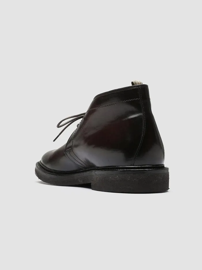 Officine Creative Boots and Ankle Boots HOPKINS CREPE 106 Ebano Brown Leather Lace Up Boots 8211 Men